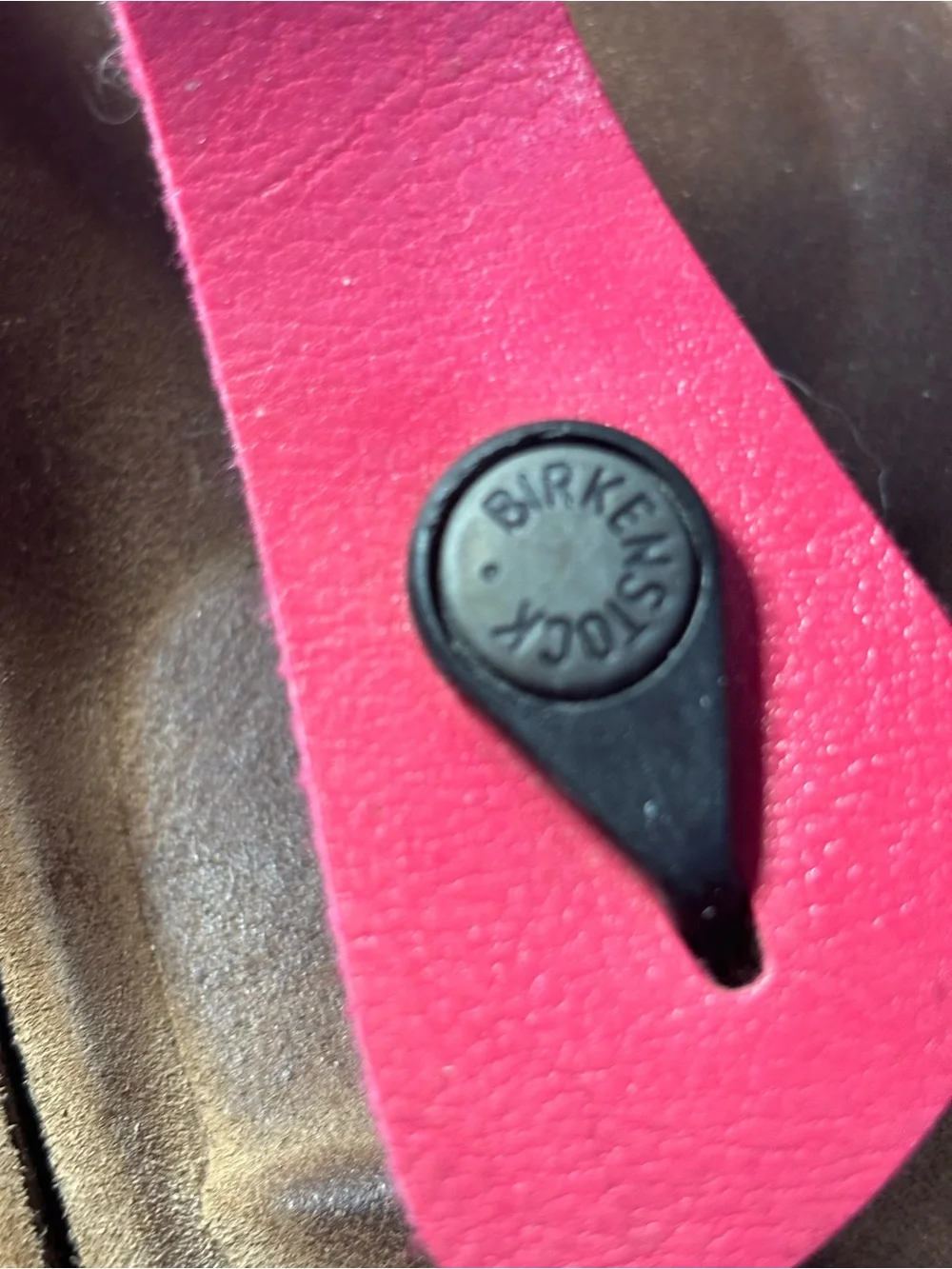 Birkenstock Women’s Hot Pink Gizeh Leather Thong Sandals - Size 10